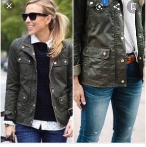 J Crew Petite Small, army green jacket